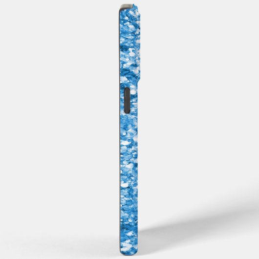 Aqua Blue Jewel Glitter Case-Mate iPhone Case (Achterkant / Rechts)