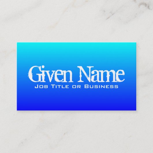 Aqua Blue-kaart Visitekaartje (Voorkant)
