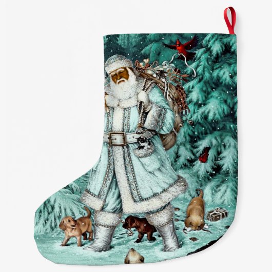  Aqua Blue-kerststaart Grote Kerstsok (Achterkant)