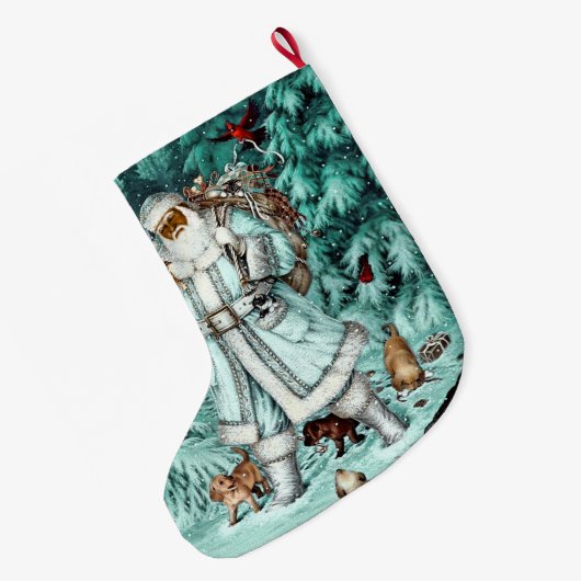  Aqua Blue-kerststaart Grote Kerstsok (Achterkant (Hangend))