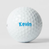 Aqua Blue Kevin Naam, Golfballen (Voorkant)