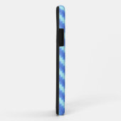 Aqua Blue Knit Crochet Stripe Textern Pattern Case-Mate iPhone Case (Achterkant/rechts)