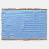 Aqua Blue Knit Crochet Stripe Textern Pattern Deken (Voorkant)