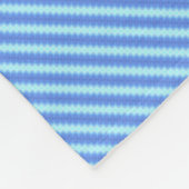Aqua Blue Knit Crochet Stripe Textern Pattern Fleece Deken (Hoek)