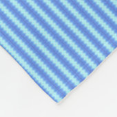 Aqua Blue Knit Crochet Stripe Textern Pattern Fleece Deken (Hoek)