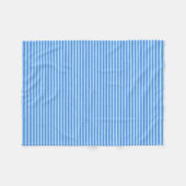 Aqua Blue Knit Crochet Stripe Textern Pattern Fleece Deken (Voorkant (Horizontaal))