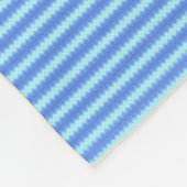 Aqua Blue Knit Crochet Stripe Textern Pattern Fleece Deken (Hoek)