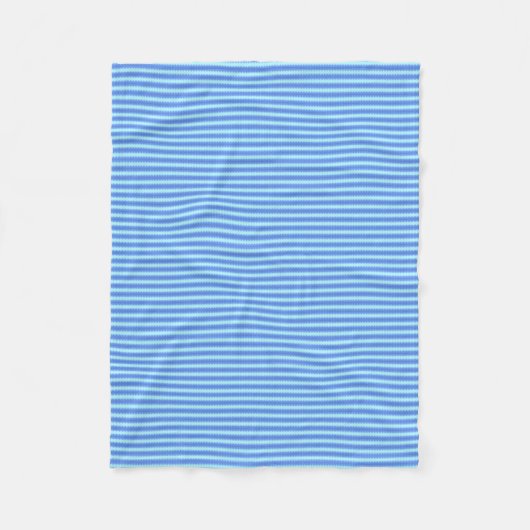 Aqua Blue Knit Crochet Stripe Textern Pattern Fleece Deken (Voorkant)
