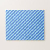 Aqua Blue Knit Crochet Stripe Textern Pattern Legpuzzel (Horizontaal)