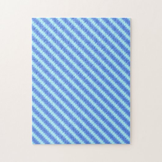 Aqua Blue Knit Crochet Stripe Textern Pattern Legpuzzel (Verticaal)