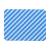 Aqua Blue Knit Crochet Stripe Textern Pattern Magneet (Horizontaal)