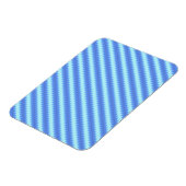 Aqua Blue Knit Crochet Stripe Textern Pattern Magneet (Linkerzijde)