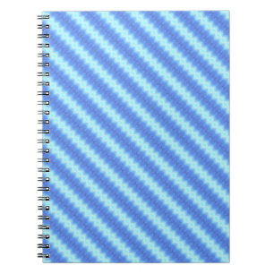 Aqua Blue Knit Crochet Stripe Textern Pattern Notitieboek