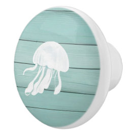 Aqua Blue Kwal Faux Hout Nautische Lade knop