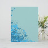 Aqua Blue laat briefhoofd achter (Staand voorkant)