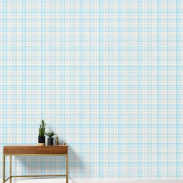 Aqua Blue Lemon Grid Geometrisch Behang