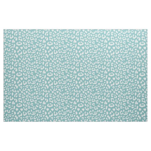 Aqua Blue Leopard-afdrukken op grote schaal Stof (Yard (91,4 cm))