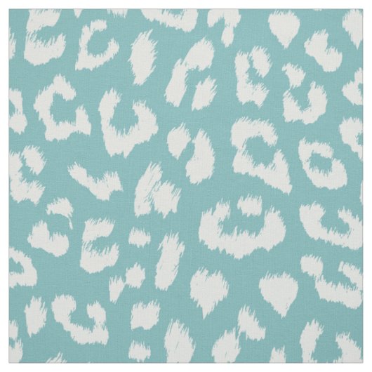 Aqua Blue Leopard-afdrukken op grote schaal Stof (Swatch)