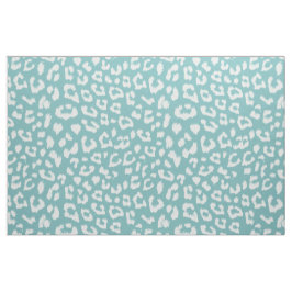 Aqua Blue Leopard-afdrukken op grote schaal Stof