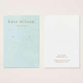 Aqua Blue Linen (afbeelding), Kaart voor beeldsche (Voorkant /achterkant)