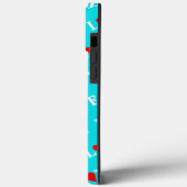 Aqua Blue LOVE Case-Mate iPhone Case (Achterkant / Links)