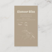 Aqua Blue Make-up Artiest Salon Visitekaartje (Achterkant)