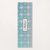 Aqua Blue Mandala Persoonlijke Yoga Mat (Voorkant)
