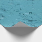Aqua Blue Marble Cadeaupapier (Hoek)