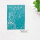 Aqua Blue Marble Earring Display Card Visitekaartje (Bureau)