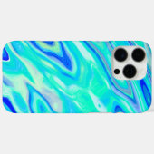 Aqua Blue Marble Texture Abstract vloeistofpatroon Case-Mate iPhone Case (Achterkant (horizontaal))