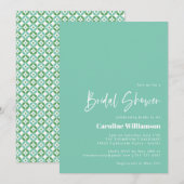 Aqua Blue Mid Mod Geometric Vrijgezellenfeest Kaart (Voorkant / Achterkant)