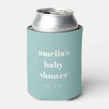 Aqua Blue Minimalistisch Schattige Baby shower op 