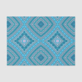 Aqua Blue Mint Blauwgroen Turquoise Etnic Boho Pat Tissuepapier (Voorkant)