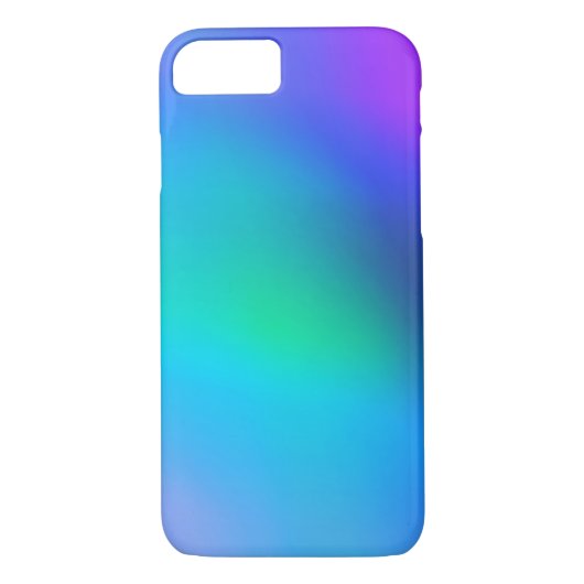 Aqua Blue Mint en Paarse Abstracte iPhone 7 Hoesje (Achterkant)