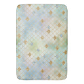 Aqua Blue Mint Gold Glitter Mermaid Badmat (Voorkant Verticaal)