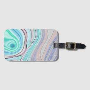 aqua blue mint green lila paars pastelregenboog bagagelabel