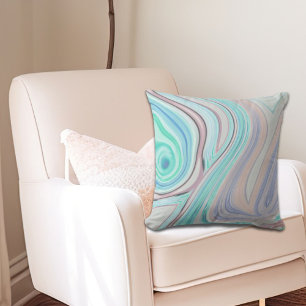aqua blue mint green lila paars pastelregenboog buitenkussen