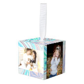 aqua blue mint green lila paars pastelregenboog decoratie (Voorkant hoekig)