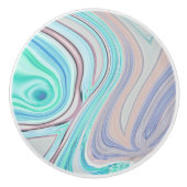 aqua blue mint green lila paars pastelregenboog keramische knop (Voorkant)