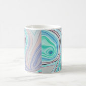 aqua blue mint green lila paars pastelregenboog koffiemok (Center)