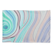 aqua blue mint green lila paars pastelregenboog kussensloop (Achterkant-Links)