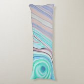 aqua blue mint green lila paars pastelregenboog lichaamskussen (Voorkant Verticaal)