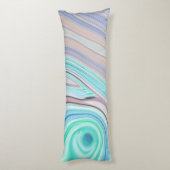 aqua blue mint green lila paars pastelregenboog lichaamskussen (Achterkant (Verticaal))