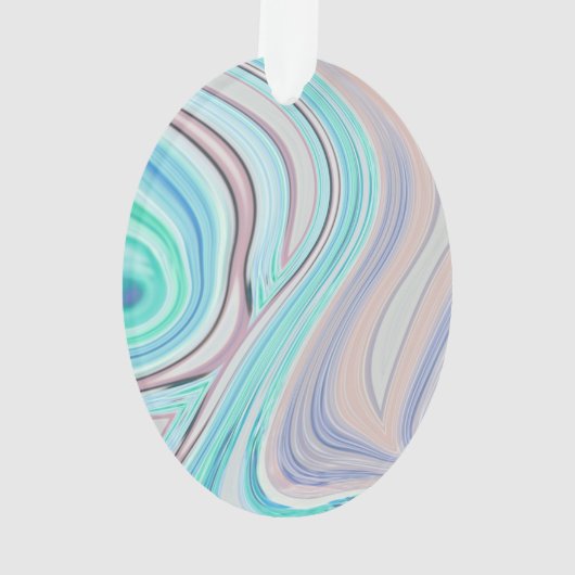 aqua blue mint green lila paars pastelregenboog ornament (achterkant)