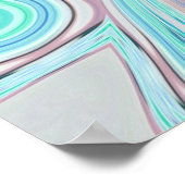 aqua blue mint green lila paars pastelregenboog poster (Hoek)