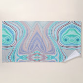 aqua blue mint green lila paars pastelregenboog strandlaken (Voorkant)