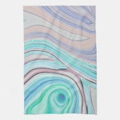 aqua blue mint green lila paars pastelregenboog theedoek (Verticaal)