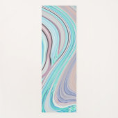 aqua blue mint green lila paars pastelregenboog yogamat (Voorkant)