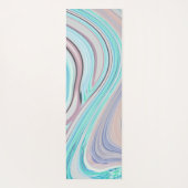 aqua blue mint green lila paars pastelregenboog yogamat (Achterkant)