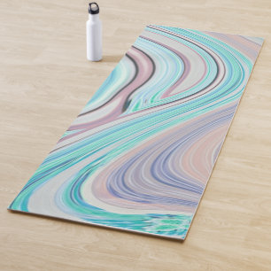 aqua blue mint green lila paars pastelregenboog yogamat